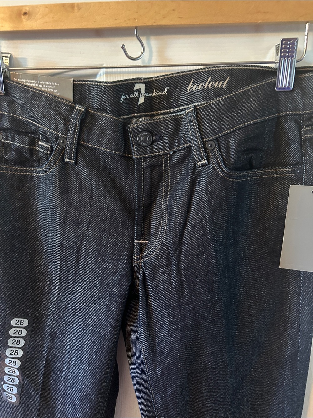 7 For All Mankind Dark Blue original Boot Cut Jeans - Picture 5 of 7